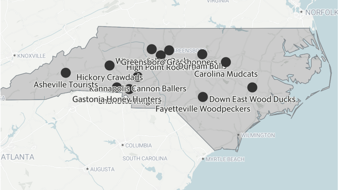 Where to find minor league baseball in North Carolina