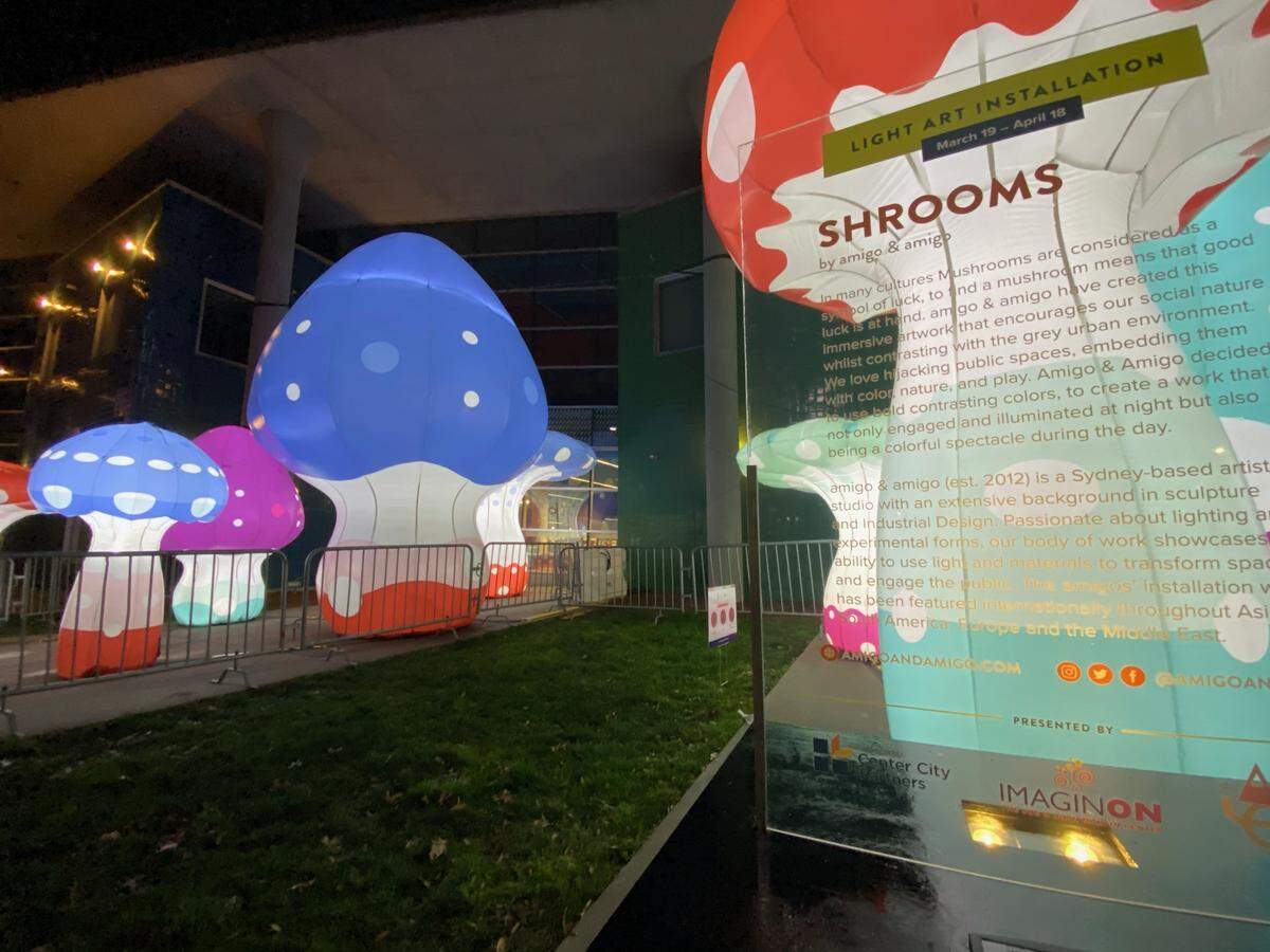 Amigo and Amigo Shrooms Art Installation will be live until mid-April.