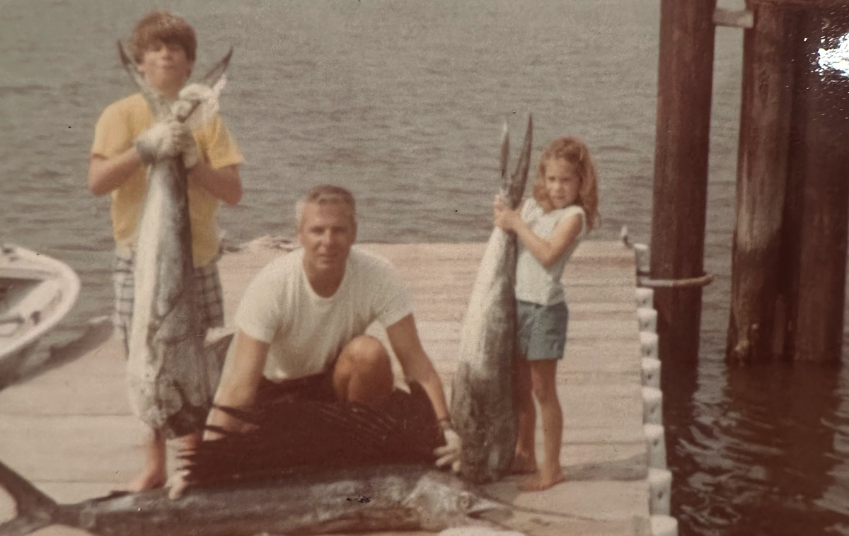 Ned Thornhill Jr., left, with his father Ned Sr. and his younger sister Martha, are pictured in an undated family photo.