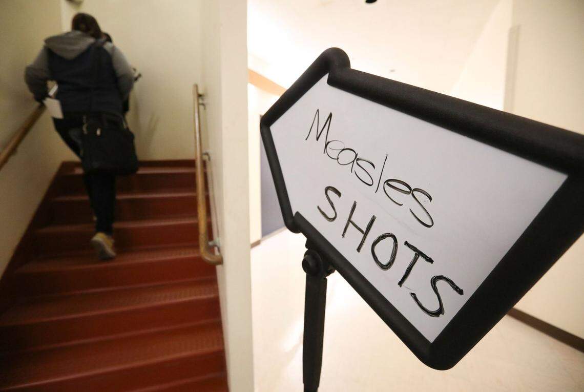 Measles vaccinations offered at the Robert L. Yeager health complex in Pomona on Wednesday, March 27, 2019. Vaccinations