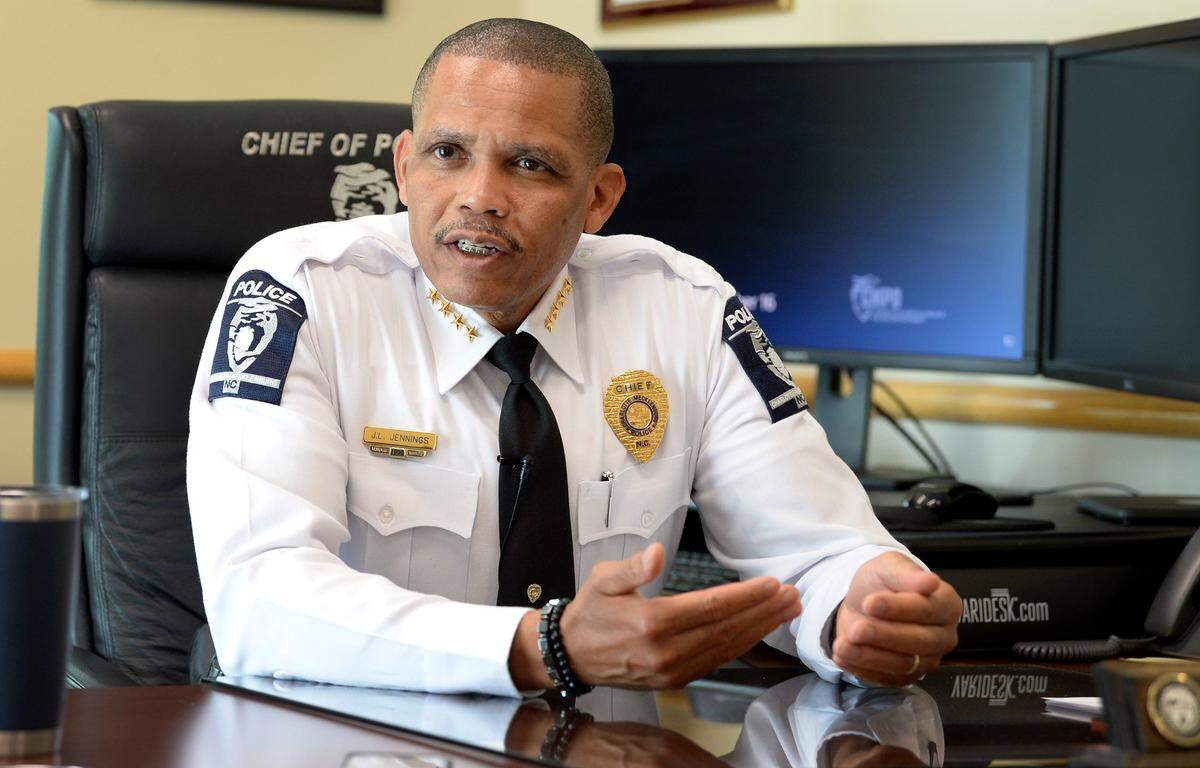 CMPD Chief Johnny Jennings, shown in September 2020, will present the department’s year-end report to Charlotte City Council on Monday, Jan. 10, 2022.