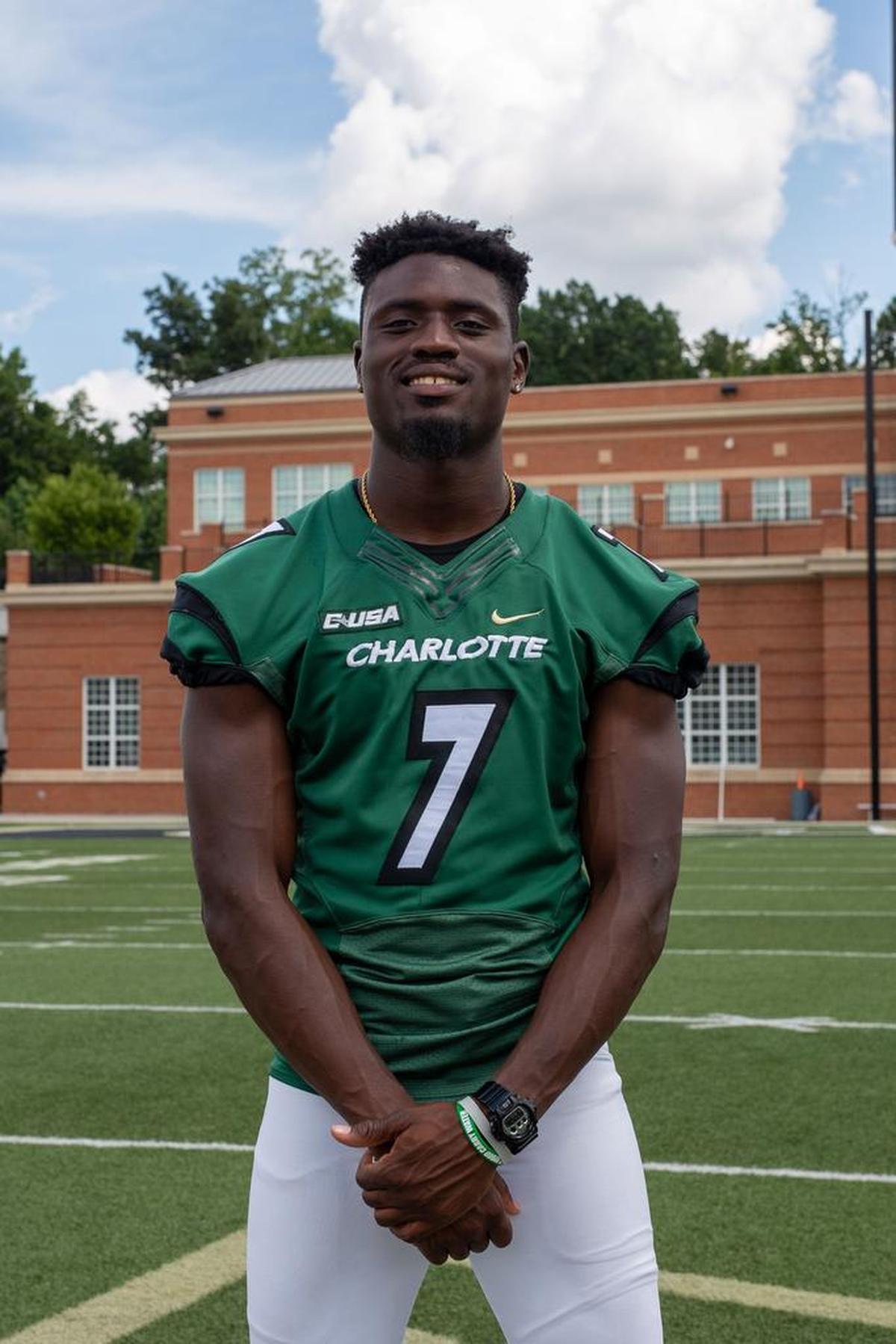Charlotte 49ers senior Hasaan Klugh ran for 23 yards in a loss against Appalachian State on Saturday.