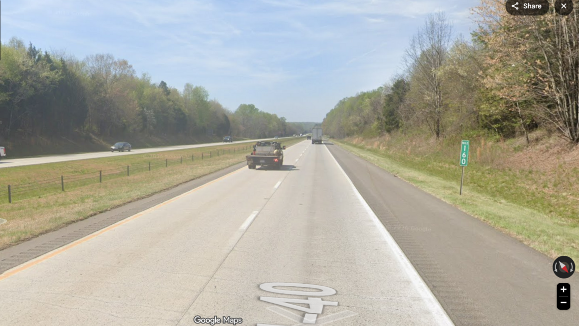Stranded I-40 motorist killed when his pickup is struck at 3 am, NC officials say