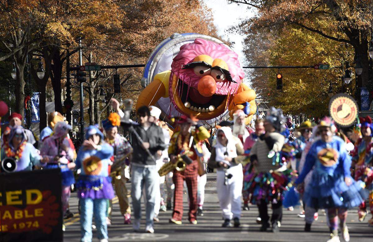 Fans of the Muppets got a treat with a 50-foot balloon replica of Animal during the 2019 Novant Health Thanksgiving Day Parade. The 2021 edition of what was once known as the Carolinas’ Carrousel parade, will kick off at 6 p.m. on Wednesday, Nov. 24.