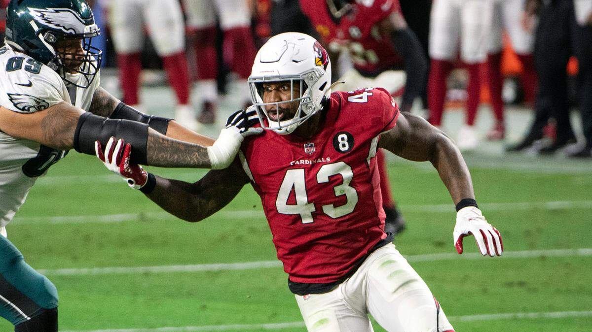 Haason Reddick (43) last season with the Arizona Cardinals