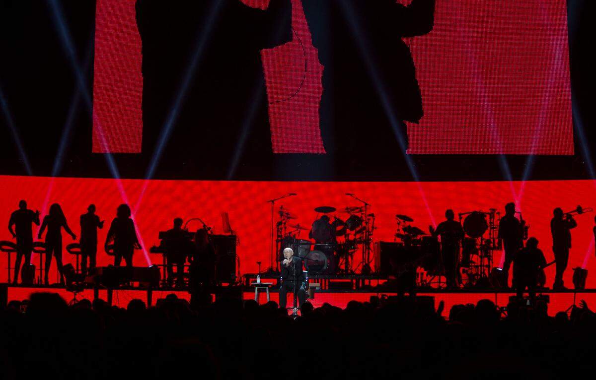 Phil Collins, along with his band perform in front of a packed Spectrum Center in Charlotte on Sunday, September 29, 2019.