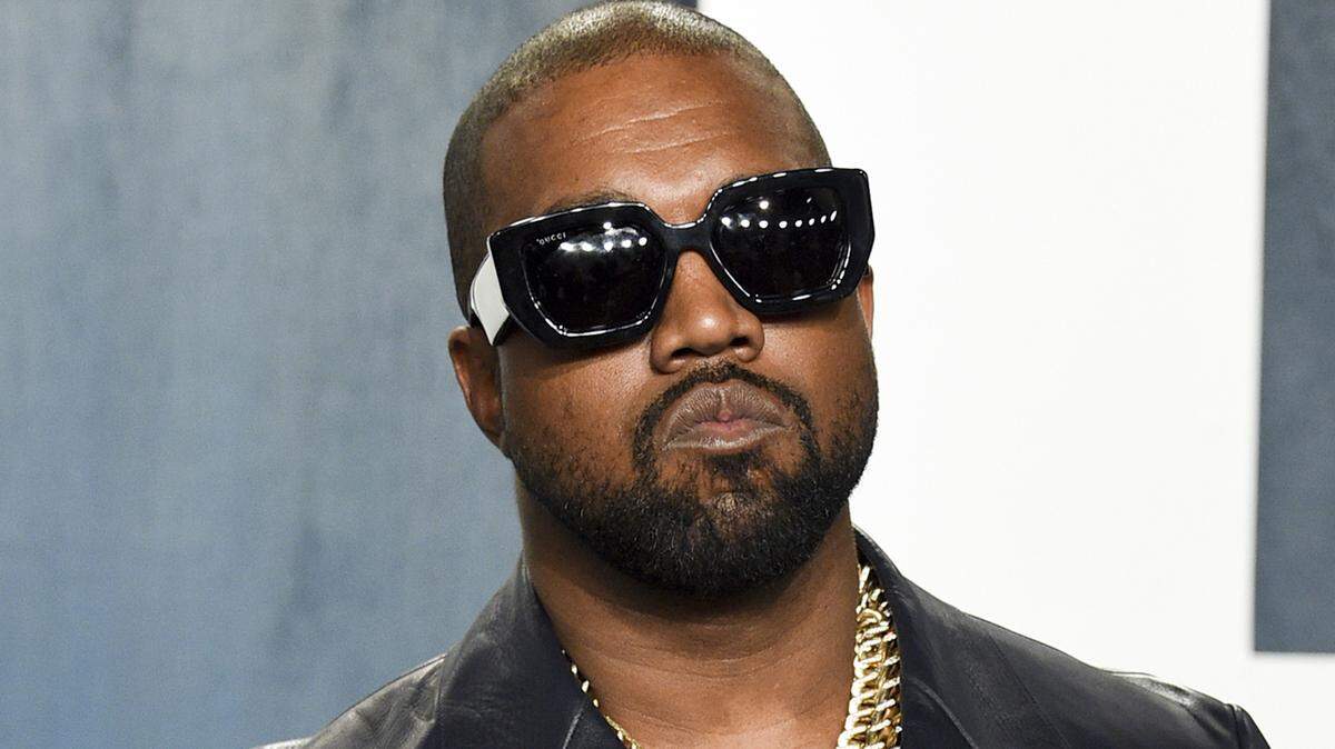 FILE - Kanye West arrives at the Vanity Fair Oscar Party on Feb. 9, 2020, in Beverly Hills, Calif. On Oct. 10, 2022 Meta announced that West’s Twitter and Instagram accounts have been locked because of antisemitic posts by the rapper, now known legally as Ye.