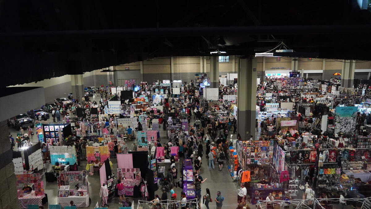 The vendors’ hall for Charlotte Big Anime offered attendees various items and artists to check out.