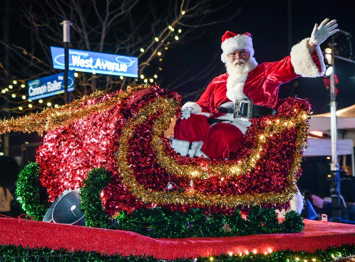 Santa will ride through downtown during the Kannapolis Christmas Parade.