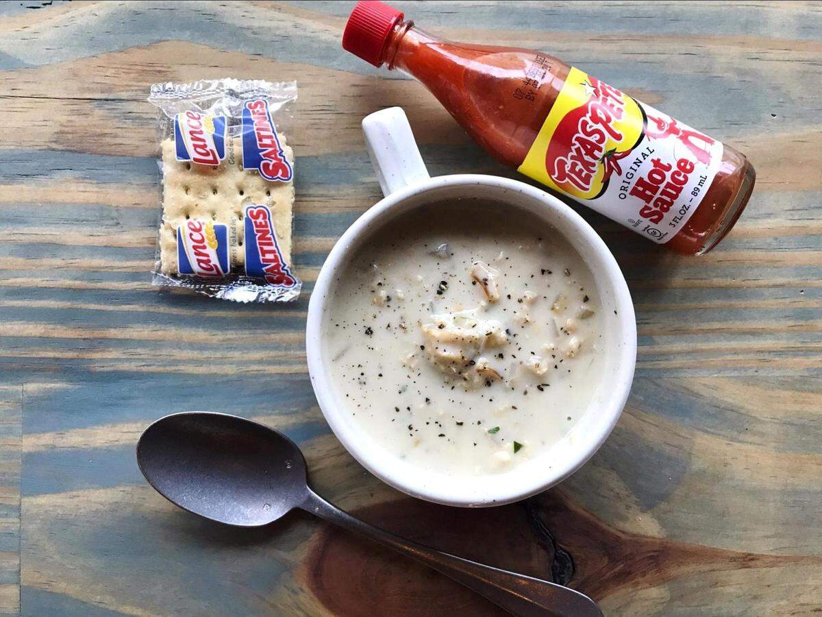 The classic New England style Mug O’ Chowder from The Waterman Fish Bar.