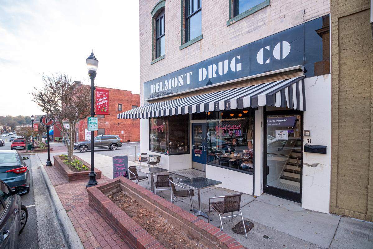 Belmont Cocktail Club on Main Street in Belmont, North Carolina.