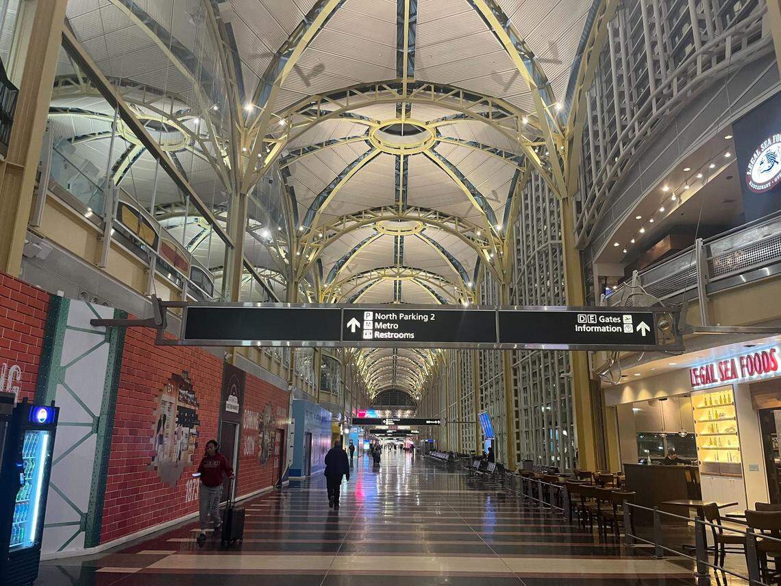 The terminal was quiet at Ronald Reagan Washington National Airport in Arlington, Virginia, on Thursday night.