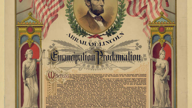 Full Emancipation Proclamation issued in 1863 by Abraham Lincoln ...
