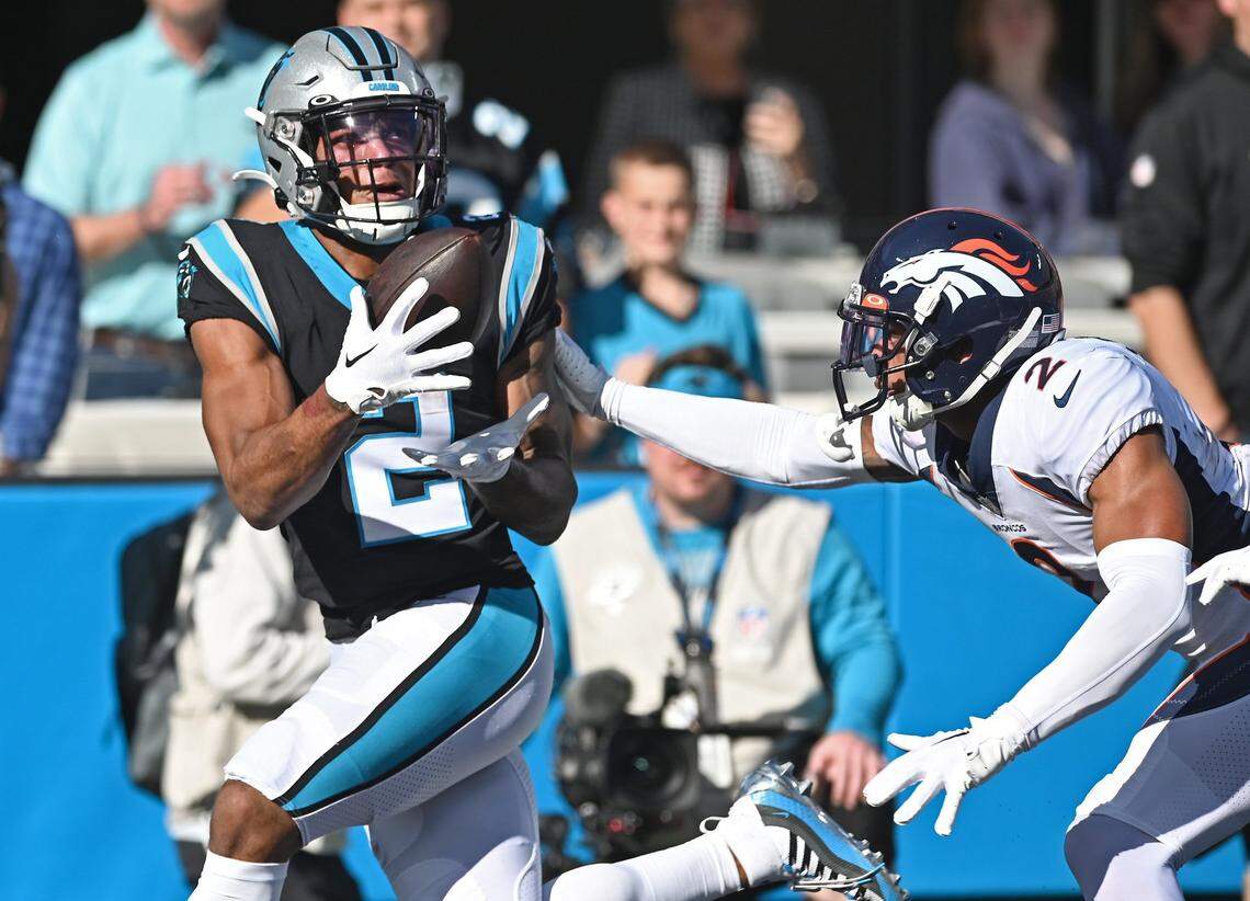 Carolina Panthers wide receiver DJ Moore (2) was traded to the Chicago Bears Friday.