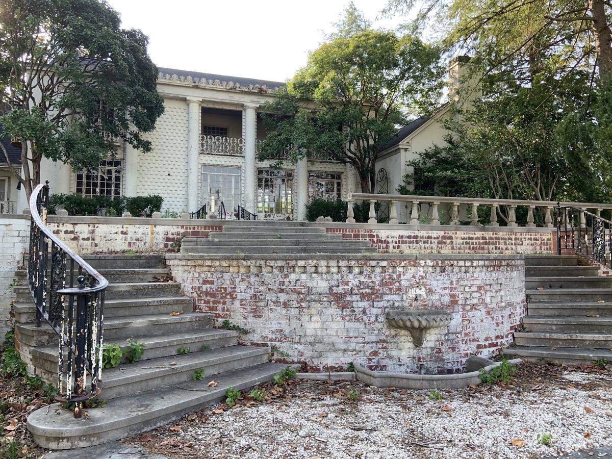 Experts say the rear of the Barnhardt House doesn't have an identifiable style but features many unique architectural elements.