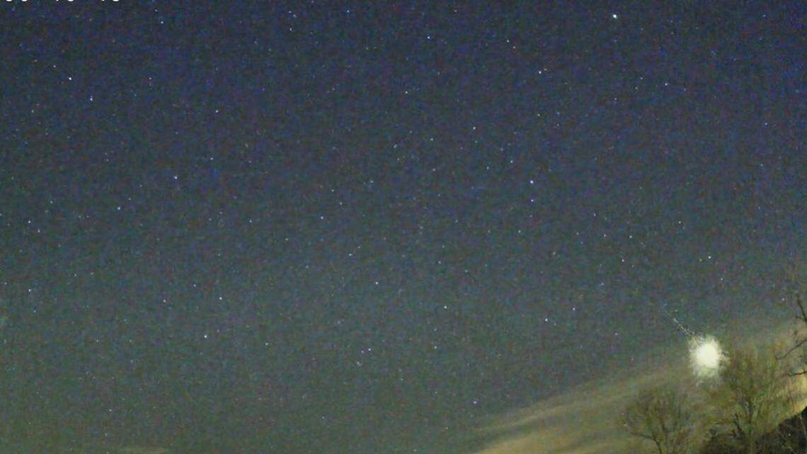 Tiffany Nash Effinger of Bakersville in the N.C. mountains provided a photo and video of the March 22, 2025, fireball to the American Meteor Society.