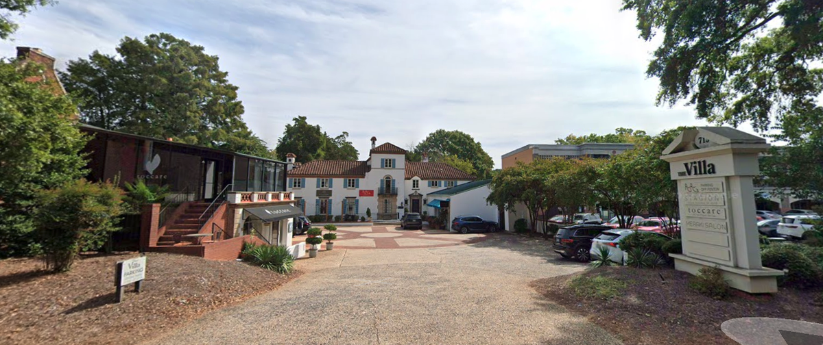 The historical villa of the late Charlotte socialite Blanche Reynolds-Gourmajenko is located on Providence Road in Charlotte. It is now home to restaurants and a salon.