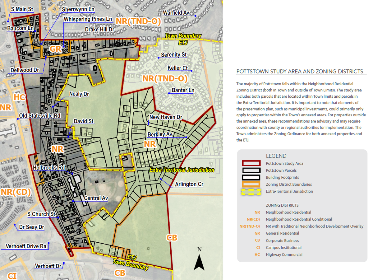Huntersville commissioners held a public hearing Oct. 7 on a 10-year plan to preserve its historically Black Pottstown community and help it thrive through such initiatives as new, affordable housing and safer, more walkable streets.