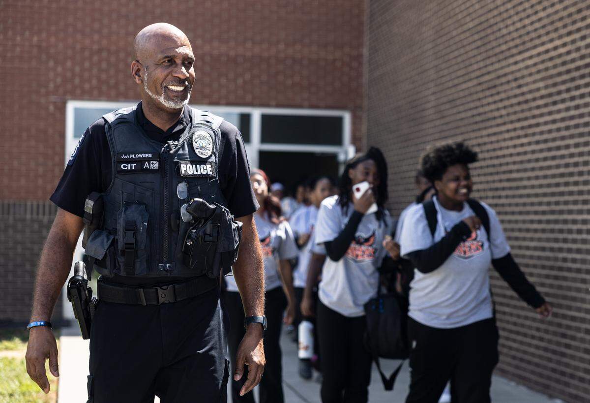 J.J. Flowers has been a school resource officer for 20 of his 33 years as a sworn law enforcement officer.