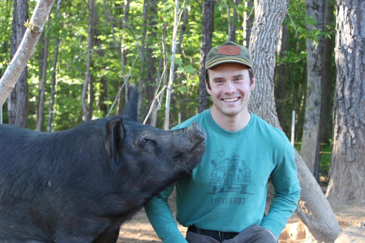 Evan Streeter, 25, raises pigs the way nature intended, with animal happiness and conservation as a top priority. Streeter Heritage Farms