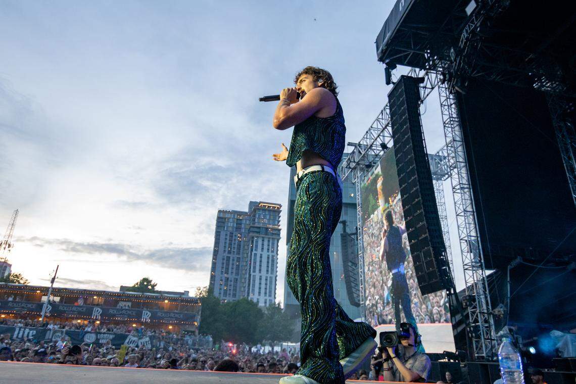 Benson Boone performs at Lovin’ Life Music Fest on May 2, 2025.