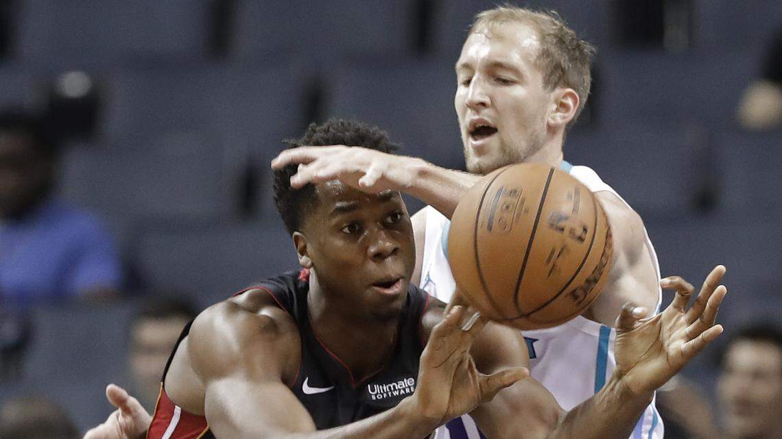 The Charlotte Hornets are 1-6 this season when center Cody Zeller (right) doesn’t play. Zeller could miss another month or more due to a fractured right hand.