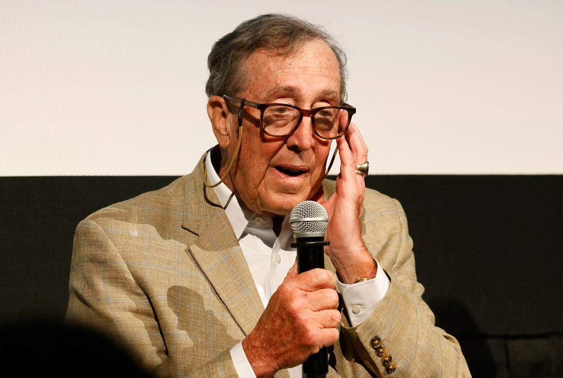 Frank Ford III speaks about his father and the news of the crash of Eastern Flight 212 during The Charlotte Observer’s 9/11/74 documentary panel discussion at The Independent Picture House in Charlotte on Wednesday, September 18, 2024.