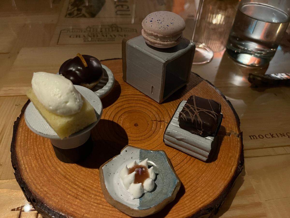 The HMS Titanic dessert course includes a buffet of small bites.