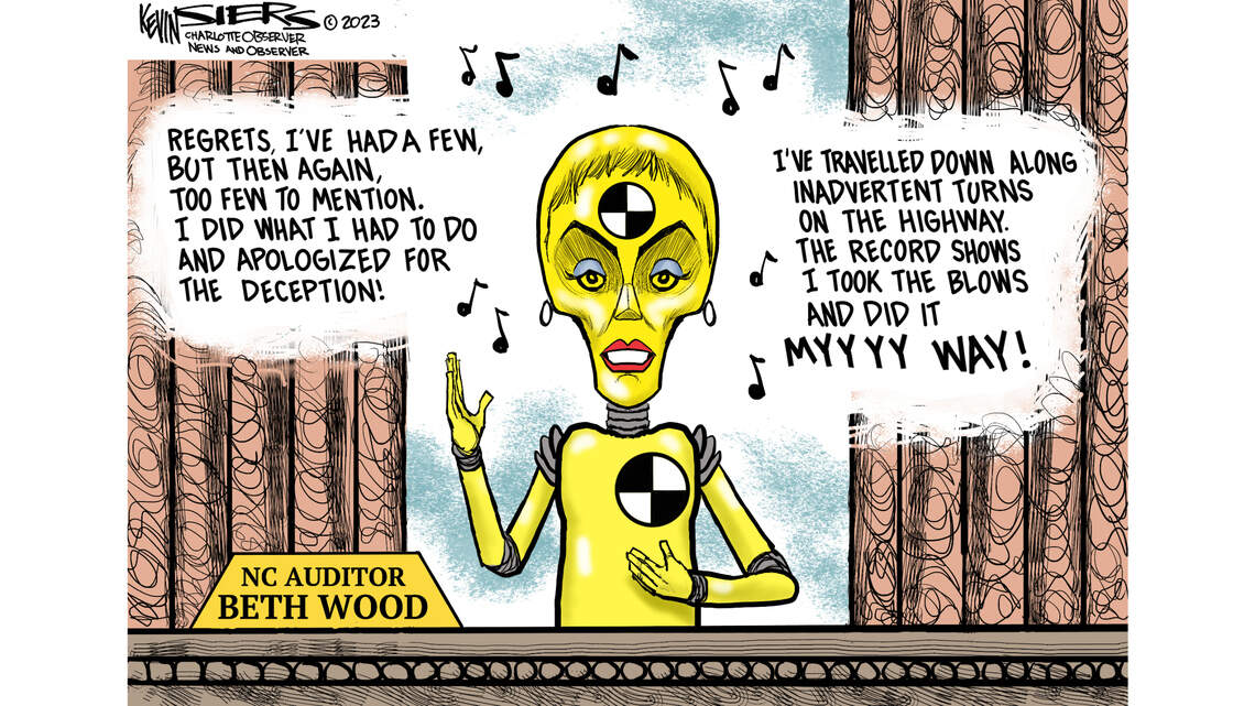 Another hit for Beth Wood: Kevin Siers weighs in with his latest opinion cartoon