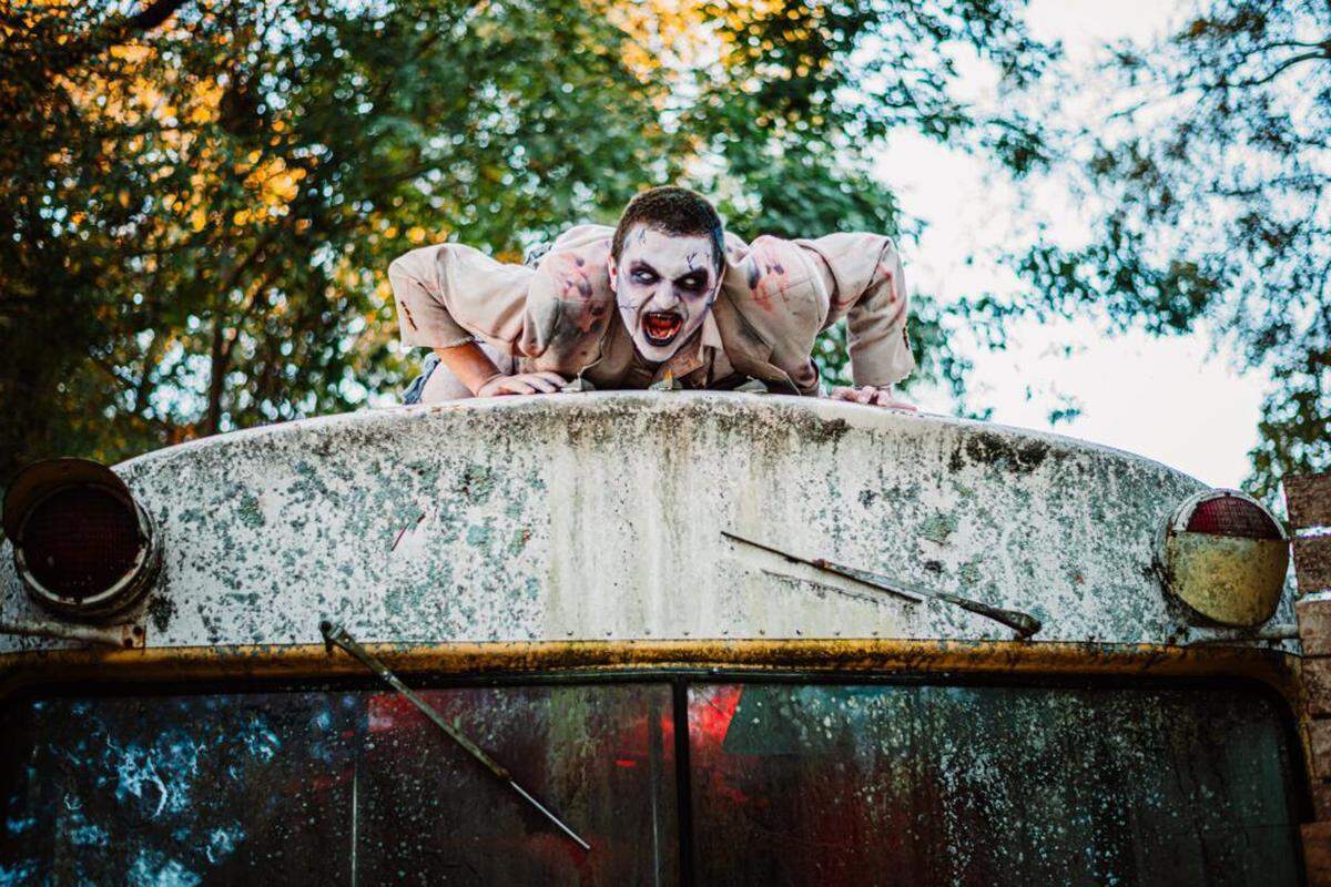 Scary suprises await at The 13th Acre haunted trail.