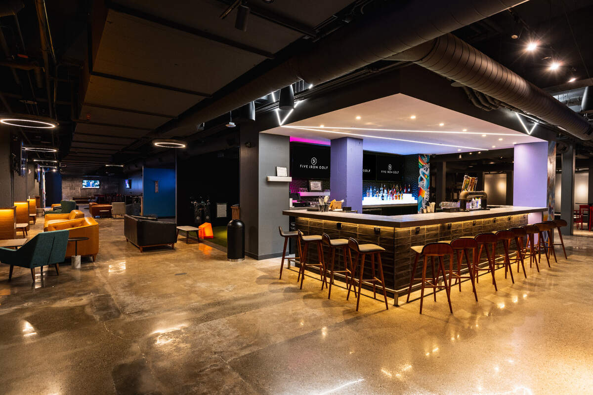 Five Iron Golf, which opened in 2017 and has rapidly expanded throughout the U.S. and internationally, includes a full bar.