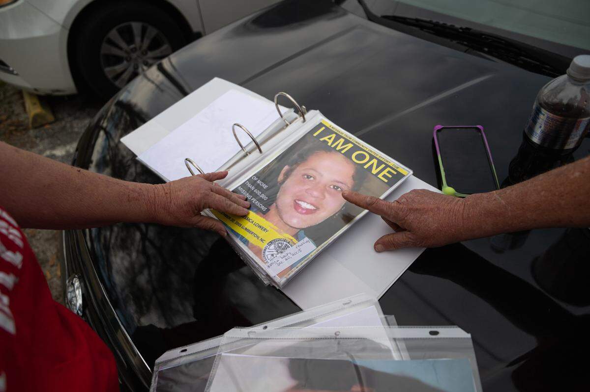 “This isn’t even half of them,” Angela Baxley, secretary of Shake The Silence, said while flipping through a binder of unsolved missing Indigenous persons cases.