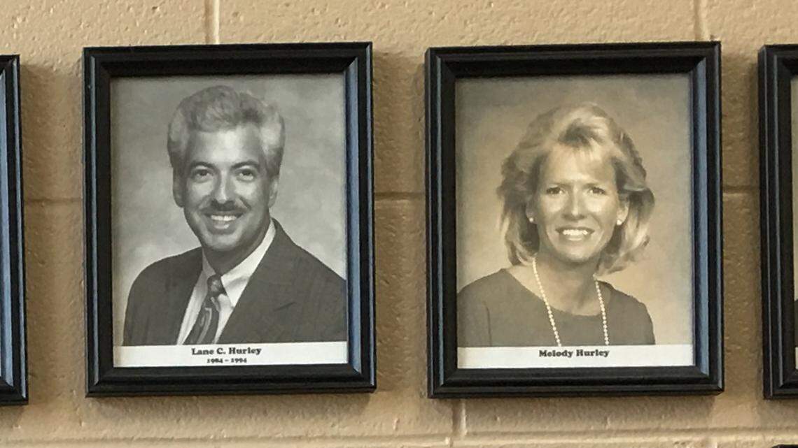 “People constantly gave me accolades about my parents,” said Miracle Balsitis. Her father, Lane Hurley, and his then-wife Melody would sometimes preach together during their years (1984-94) at Matthews United Methodist Church, where these photos of them hung side-by-side for more than a decade.