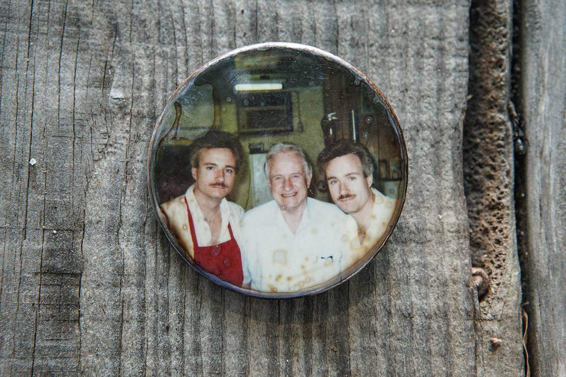 Scott Brooks and David Brooks with their father, Calvin “C.T.” Brooks.