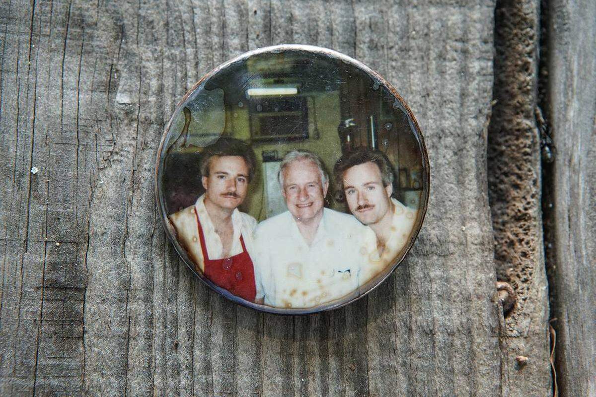 Scott Brooks and David Brooks with their father, Calvin “C.T.” Brooks.
