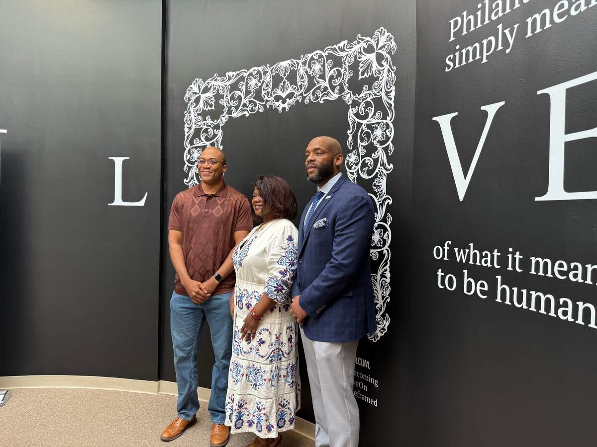 (From left to right) Charles Thomas, Valaida Fullwood and Patricke Ward spoke at the returning exhibit, “Giving Back: The Soul of Philanthropy Reframed and Exhibited,” Tuesday, July 15, 2025 at the Charlotte Museum of History.