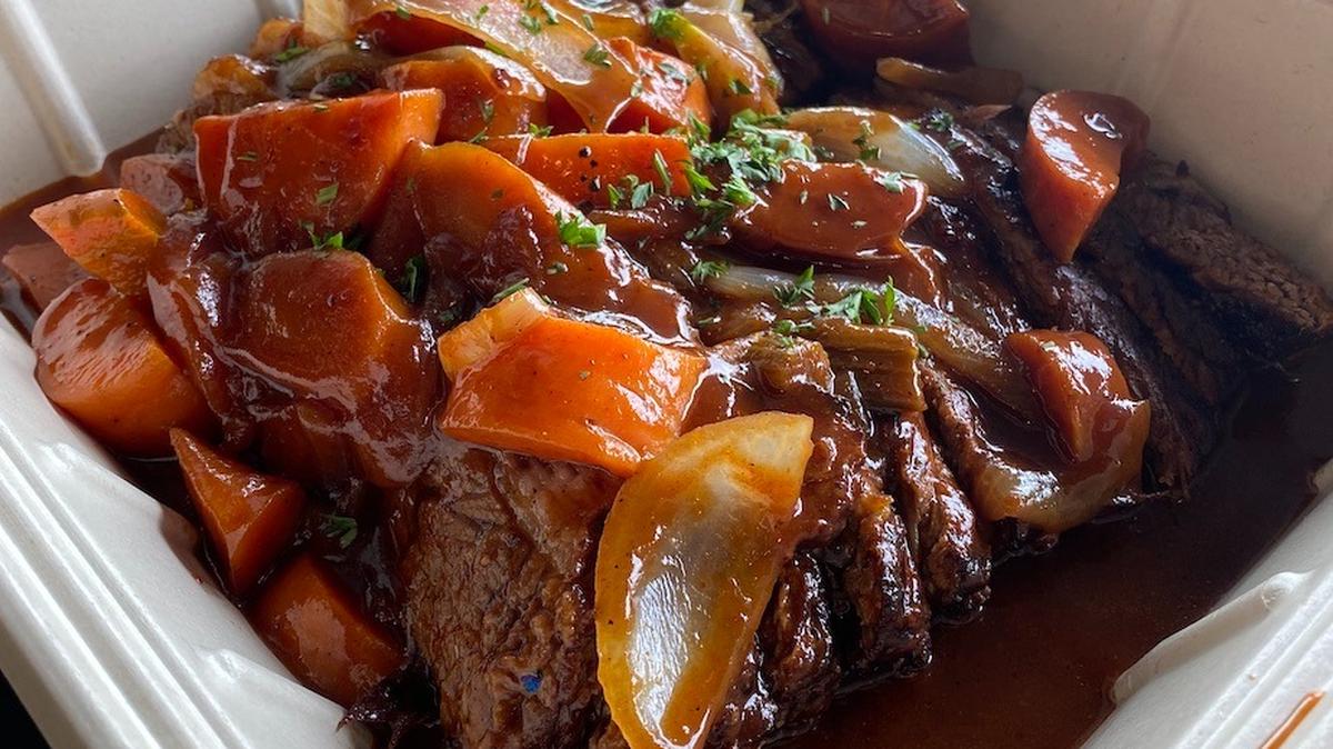 Braised brisket is among the Rosh Hashanah meal offerings at Chef Alyssa’s Kitchen.