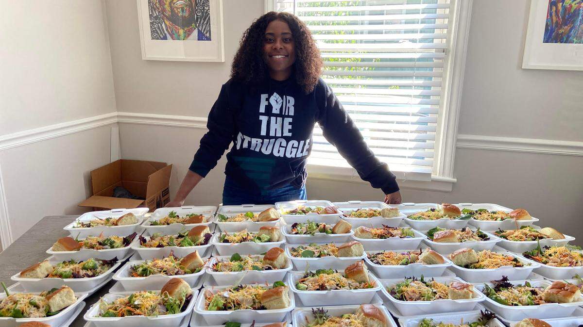 Alesha Brown, 34, launched her Charlotte nonprofit For The Struggle in 2019. Fighting for racial justice “has always been a part of me,” she said.