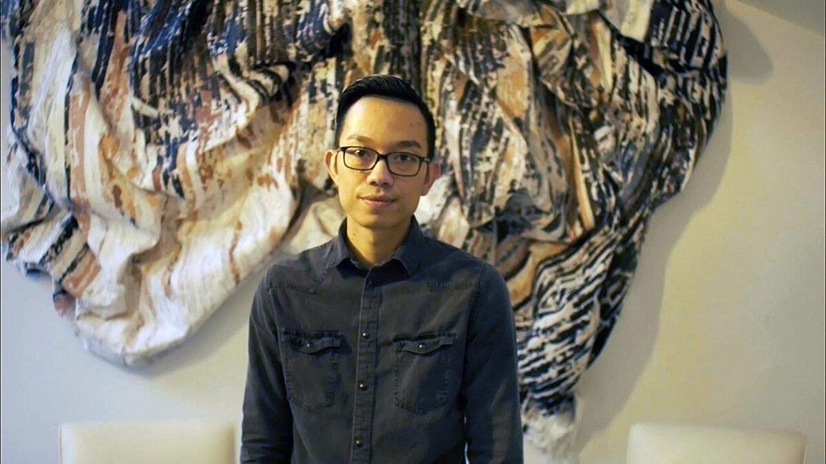 Kenny Nguyen and his “Interwoven” exhibition at Sozo Gallery in 2019.