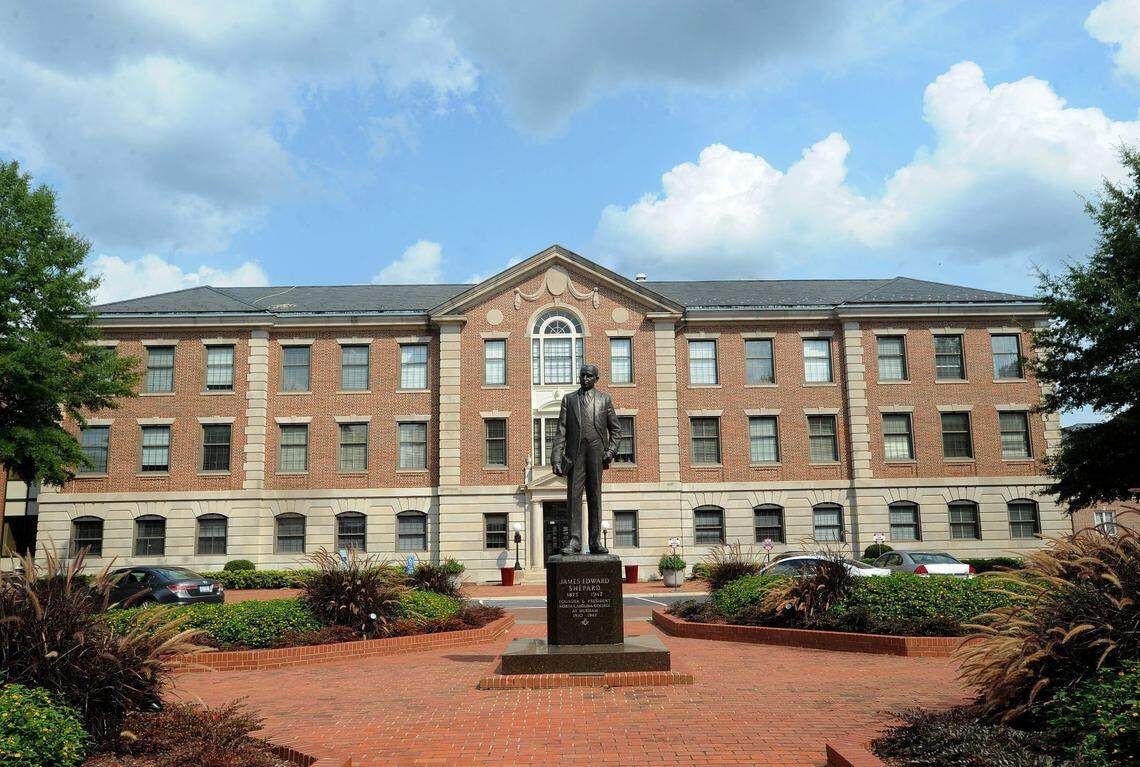North Carolina Central University in Durham, a historically Black college, will receive $1.5 million from Lowe’s for the college’s School of Business. Hoey Administration Building on campus shown.