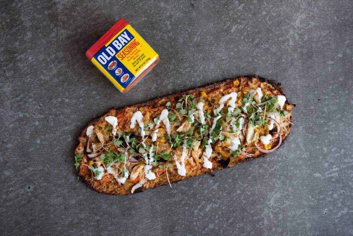 Cauliflower crust pizza.