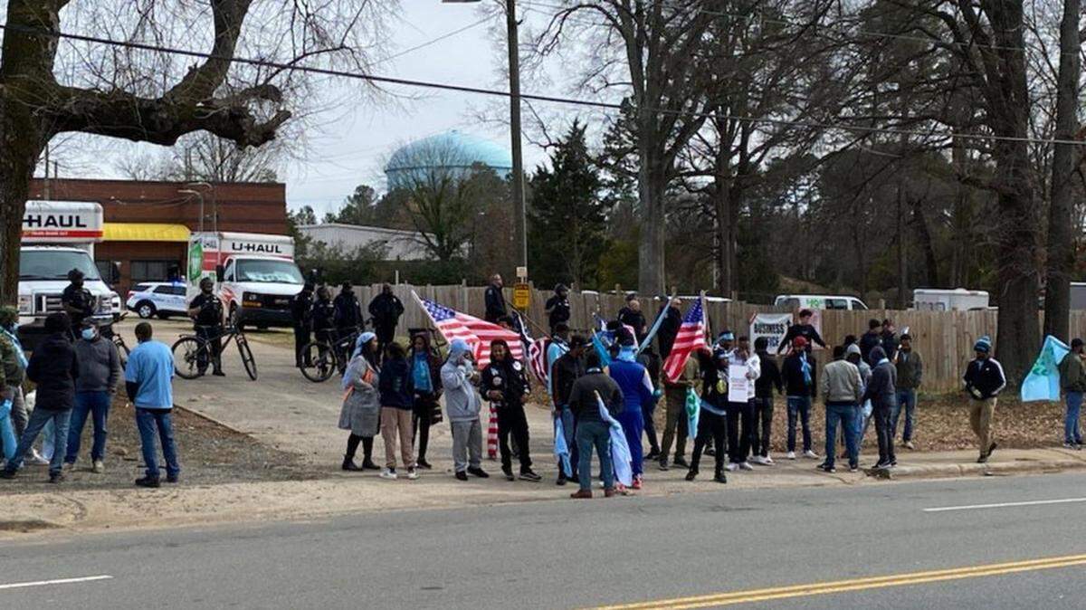 Charlotte police deployed pepper spray to disperse 200 people at an “unlawful” protest at a cultural festival on private property off Monroe Road on Saturday, Feb. 17, 2024.
