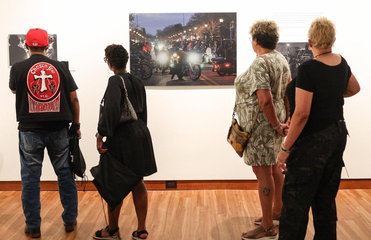 Photographer Alvin C. Jacobs Jr. said the idea for “Black Behind Bars” came to him after visiting the Harley-Davidson Museum in Milwaukee. While admiring the history and craftsmanship, Jacobs noticed the absence of Black stories. He was determined to do something about that and document a culture he has known for his entire life.