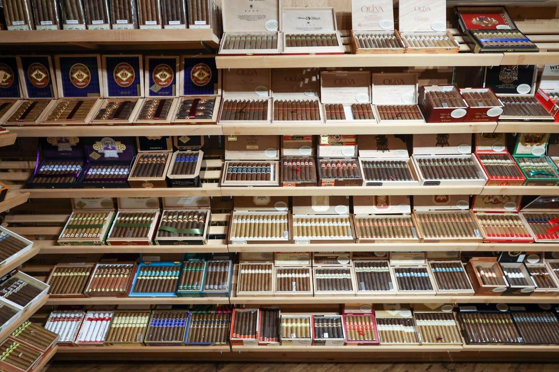 The Vintage Whiskey & Cigar Bar in South End has a huge stock of cigars.
