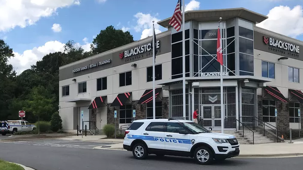 One person was rushed to the hospital after shooting himself in the head at a west Charlotte firing range Monday.