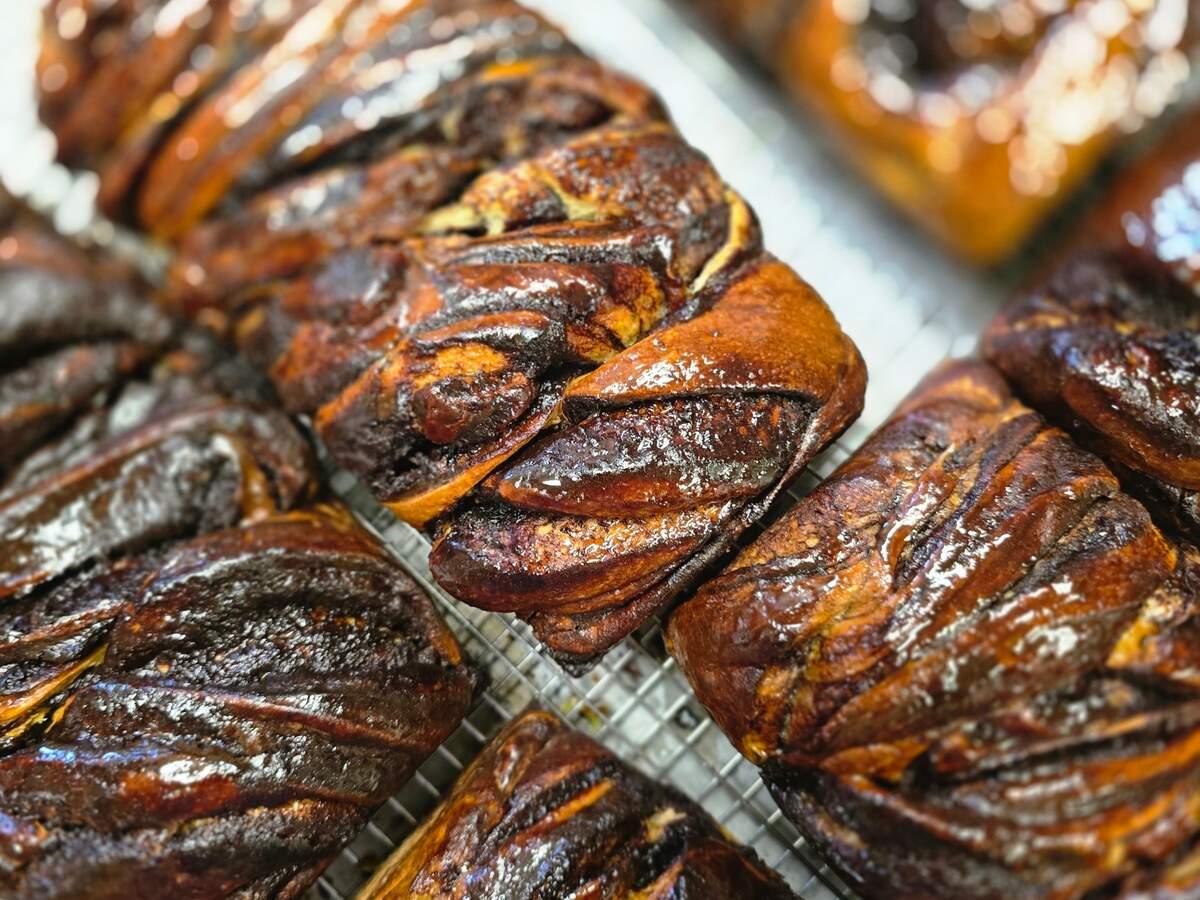 Chocolate lovers may want try Virtuoso Breadworks’ Valrhona chocolate chip cookie or chocolate sourdough babka, a braided bread filled with a sweet chocolate filling.