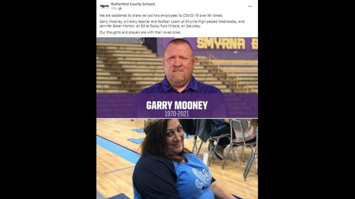 Garry Mooney, top, and Jennifer Baker Morton