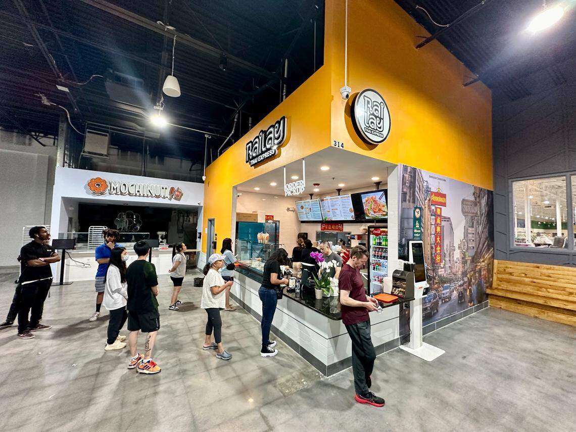 Mochinut and Rai Lay Thai Express at Alley 51 food hall in Pineville.