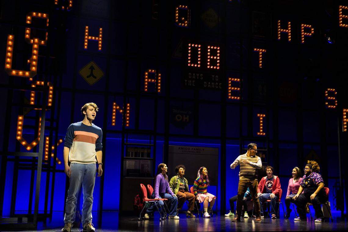 As “How to Dance in Ohio” winds down on Broadway, Liam Pearce, far left, spoke of the bonds he developed with the company and creative team members: “Some of these people I would consider my best friends.”