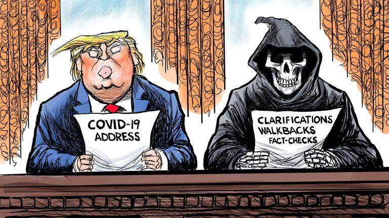 Kevin Siers cartoon: Trump’s Oval Office fail